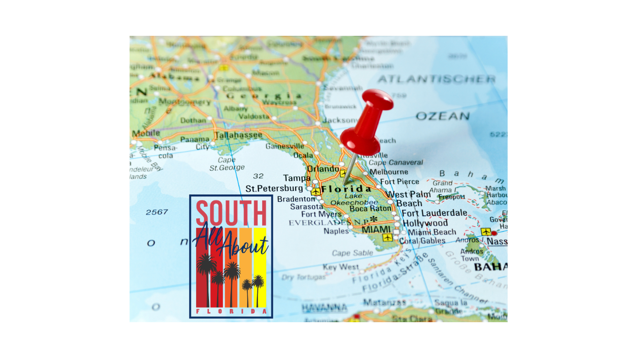 Map of Florida highlighting the South Florida region and coastal counties.